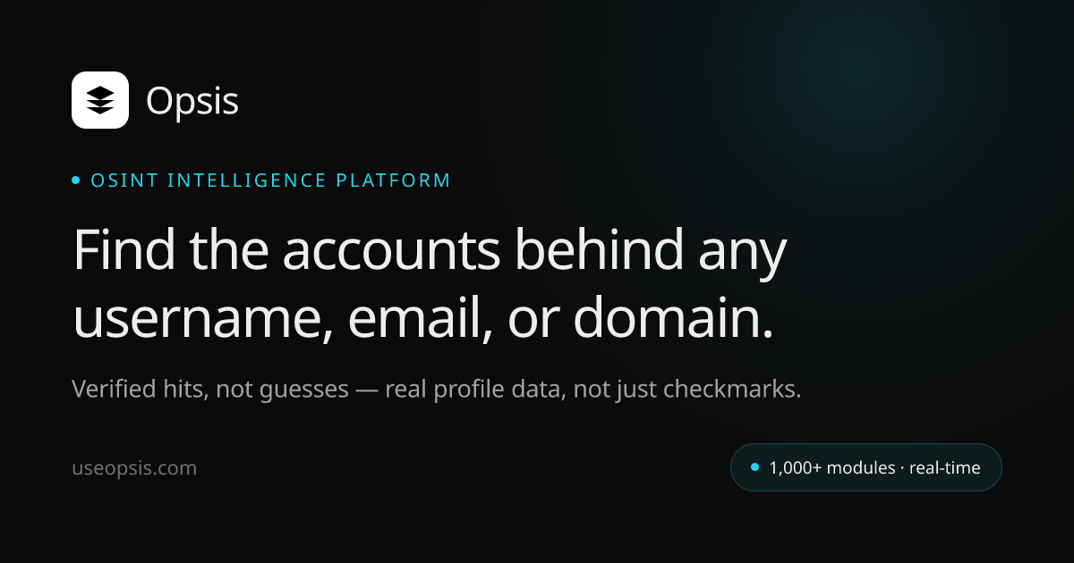 Terms of Service - Opsis OSINT
